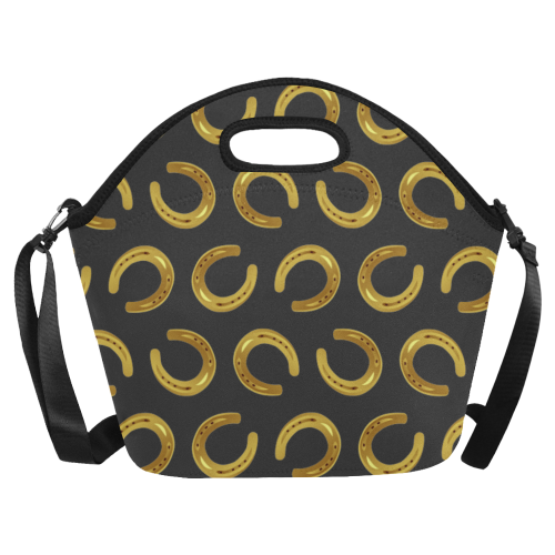 Golden horseshoe Neoprene Lunch Bag/Large (Model 1669)
