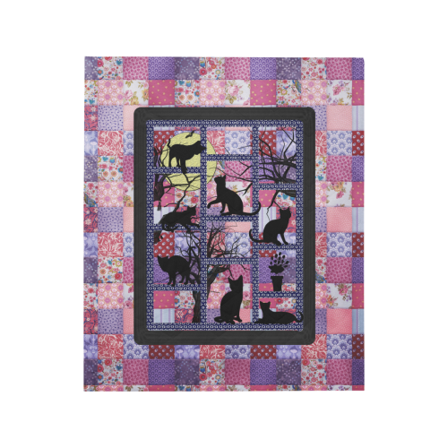 Cats in the Night Quilt 50"x60"