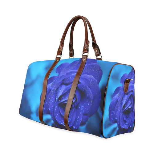 Blue rose Waterproof Travel Bag/Large (Model 1639)