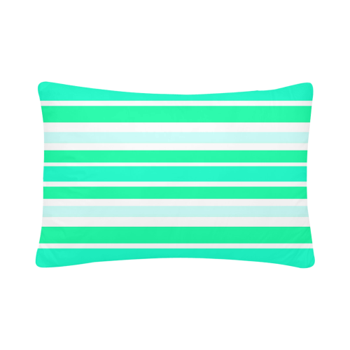 Summer Greens Stripes Custom Pillow Case 20"x 30" (One Side) (Set of 2)