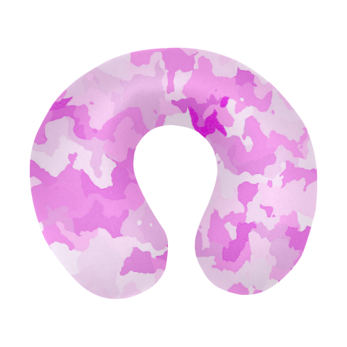 camouflage soft pink U-Shape Travel Pillow