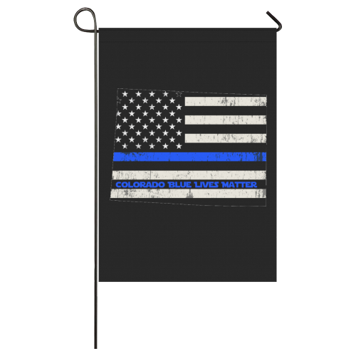 Colorado Blue Lives Matter Garden Flag 28''x40'' （Without Flagpole）