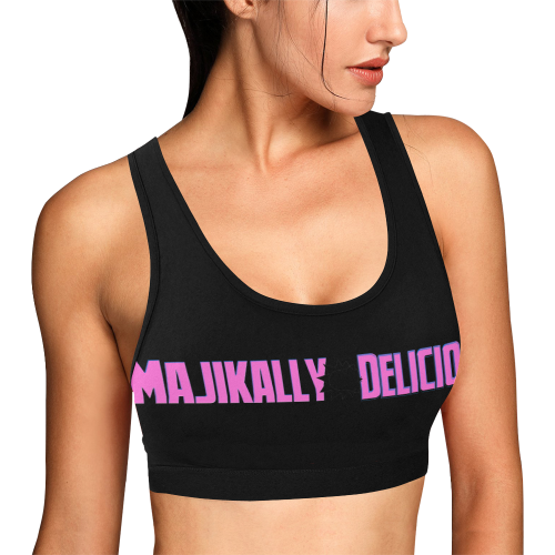 Majikally Delicious™ Single Women's All Over Print Sports Bra (Model T52)