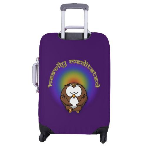 heavily meditated owl Luggage Cover/Large 26"-28"