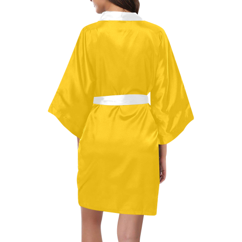 sunshine yellow with white belt Kimono Robe