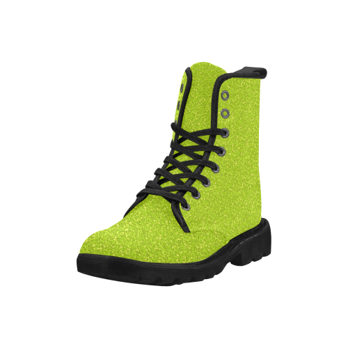 Lime Green Martin Boots for Women (Black) (Model 1203H)