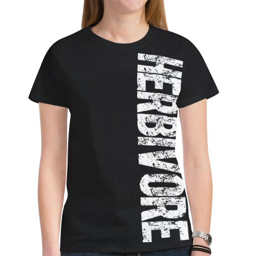 Herbivore (vegan) New All Over Print T-shirt for Women (Model T45)