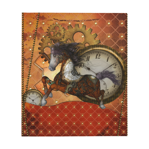 Steampunk, awesome steampunk horse Quilt 60"x70"