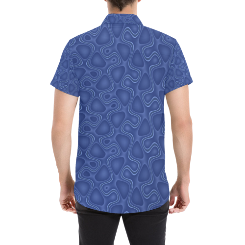 Blue Wiggle Men's All Over Print Short Sleeve Shirt (Model T53)