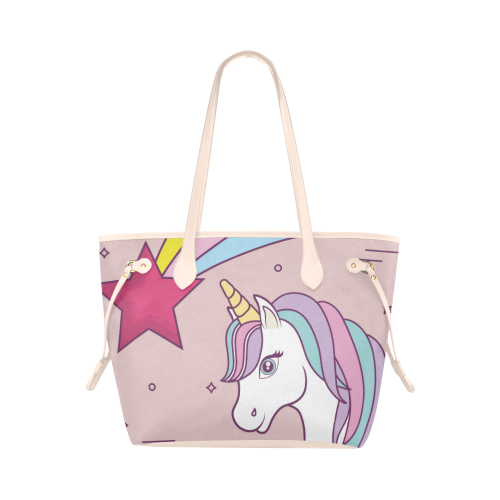 unicorn Clover Canvas Tote Bag (Model 1661)