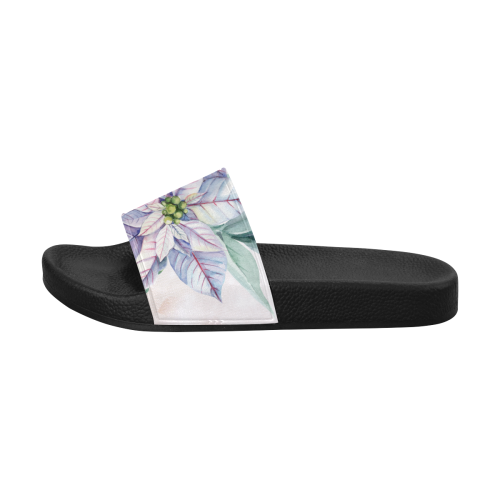 Wonderful flowers, watercolor Men's Slide Sandals (Model 057)