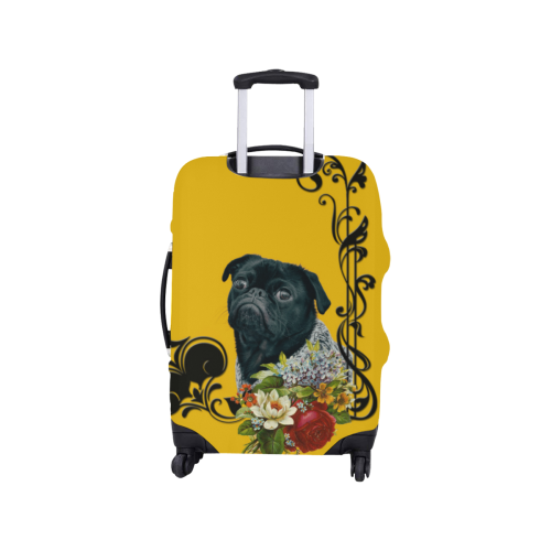 Romantic Old School Pug Luggage Cover/Small 18"-21"