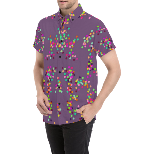 Confetti by Artdream Men's All Over Print Short Sleeve Shirt (Model T53)