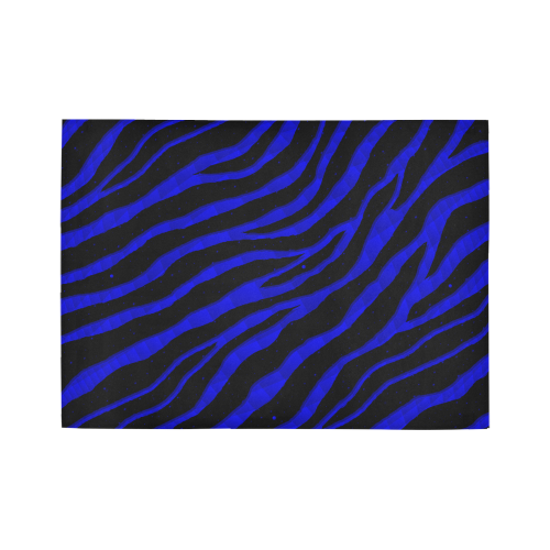 Ripped SpaceTime Stripes - Blue Area Rug7'x5'