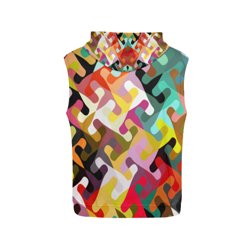 Colorful shapes All Over Print Sleeveless Hoodie for Men (Model H15)