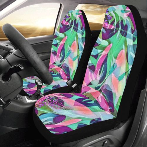 trendy floral mix 818B by JamColors Car Seat Covers (Set of 2)