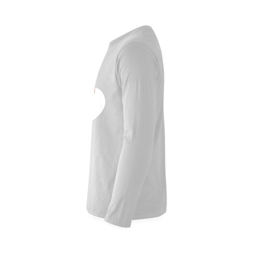 Finger Heart / Silver Sunny Men's T-shirt (long-sleeve) (Model T08)