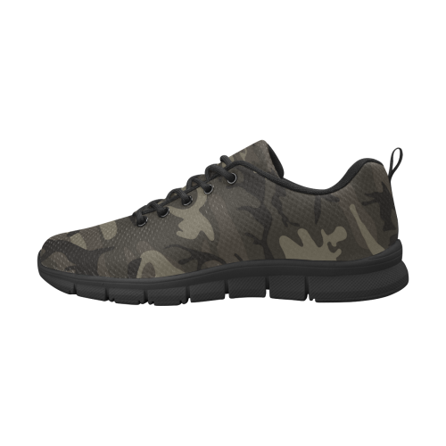 Camo Grey Men's Breathable Running Shoes (Model 055)