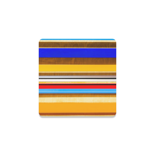 Colorful abstract pattern stripe art Square Coaster