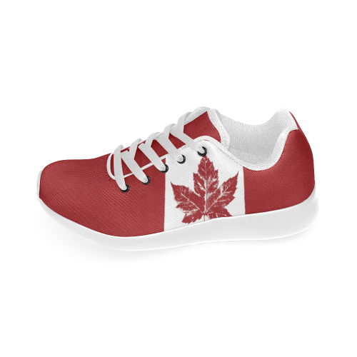 Kid's Canada Flag Running Shoes Cool Retro Sneakers Kid's Running Shoes (Model 020)