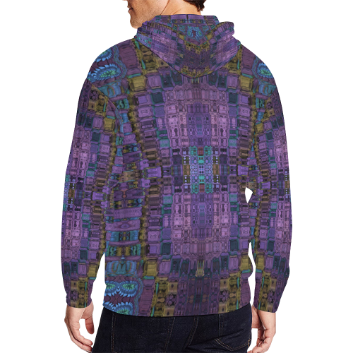 Expand Your Mind All Over Print Full Zip Hoodie for Men/Large Size (Model H14)