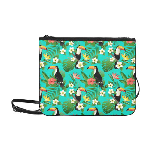 Tropical Summer Toucan Pattern Slim Clutch Bag (Model 1668)