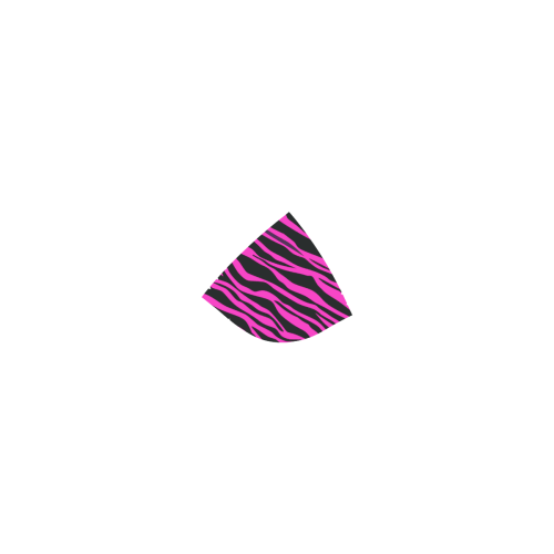Hot Pink Zebra Stripes Black Custom Bikini Swimsuit (Model S01)