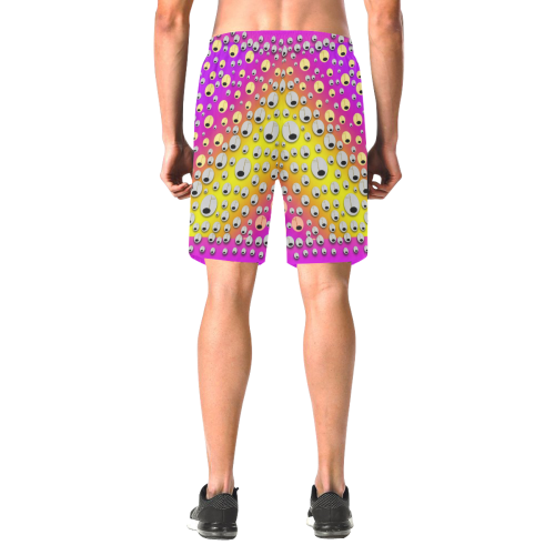 Happy And Merry Music Men's All Over Print Elastic Beach Shorts (Model L20)