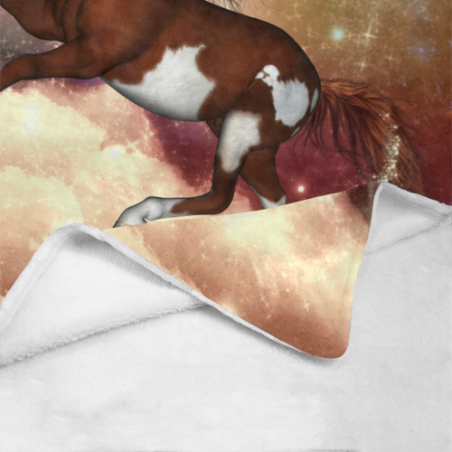 Wonderful wild horse in the sky Ultra-Soft Micro Fleece Blanket 50"x60"