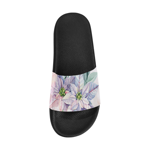 Wonderful flowers, watercolor Men's Slide Sandals (Model 057)