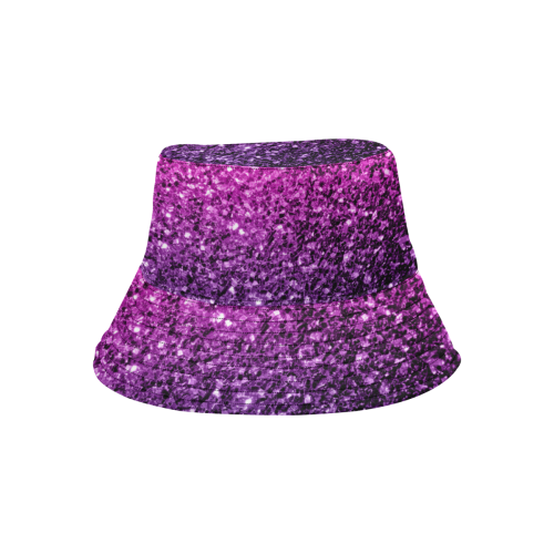Beautiful Purple Pink Ombre glitter sparkles All Over Print Bucket Hat