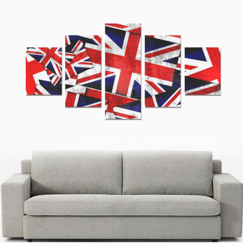 Union Jack British UK Flag Canvas Print Sets B (No Frame)