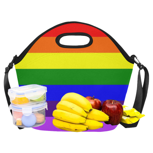 Rainbow Flag (Gay Pride - LGBTQIA+) Neoprene Lunch Bag/Large (Model 1669)