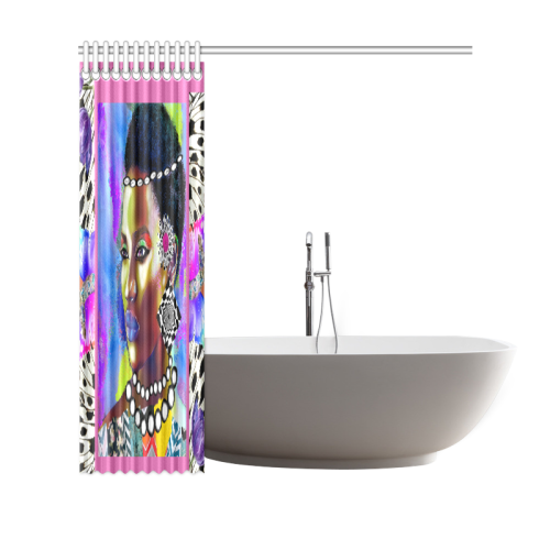 DIVERSE strong pink Shower Curtain 69"x70"