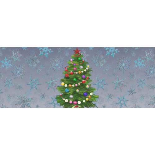 Christmas Tree at night, snowflakes Gift Wrapping Paper 58"x 23" (1 Roll)