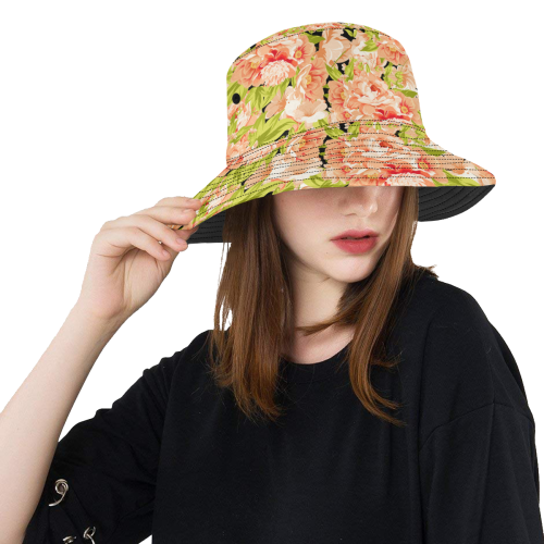 Colorful Flower Pattern All Over Print Bucket Hat
