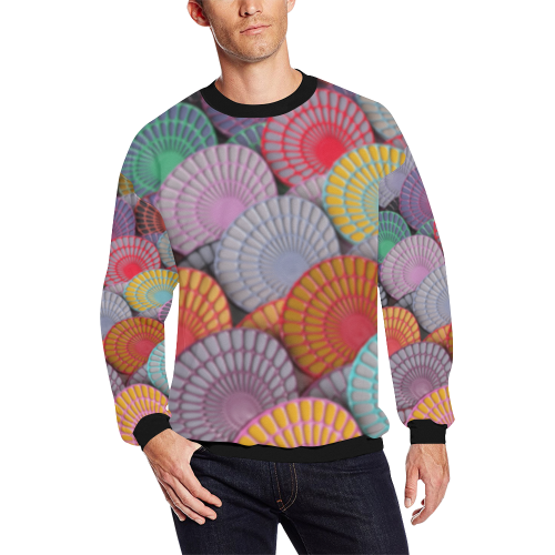 Rainbow cookies All Over Print Crewneck Sweatshirt for Men/Large (Model H18)