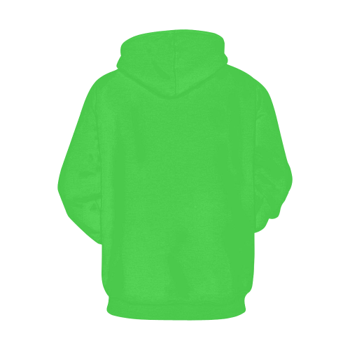 color lime green All Over Print Hoodie for Men/Large Size (USA Size) (Model H13)