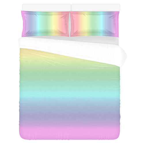 Pastel Rainbow 3-Piece Bedding Set