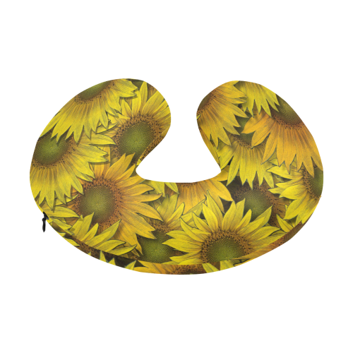 Surreal Sunflowers U-Shape Travel Pillow