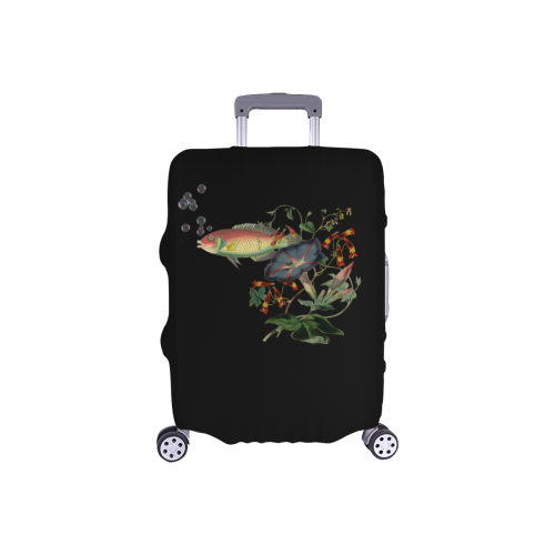 Fish With Flowers Surreal Luggage Cover/Small 18"-21"