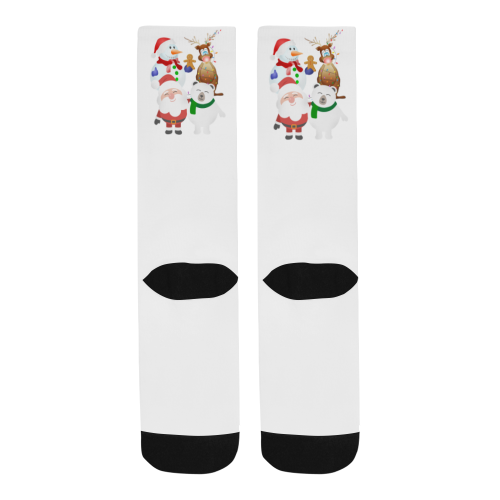 Christmas Gingerbread, Snowman, Santa Claus Trouser Socks (For Men)