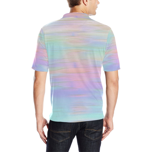 noisy gradient 1 pastel by JamColors Men's All Over Print Polo Shirt (Model T55)
