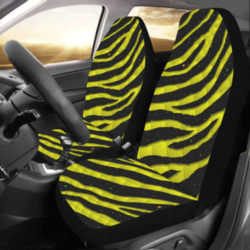 Ripped SpaceTime Stripes - Yellow Car Seat Covers (Set of 2)