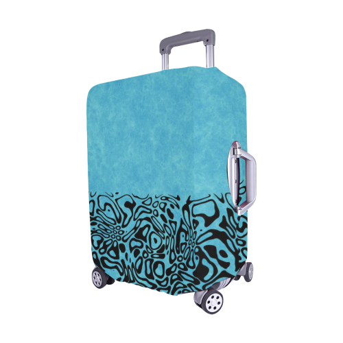 Modern PaperPrint turquoise by JamColors Luggage Cover/Medium 22"-25"