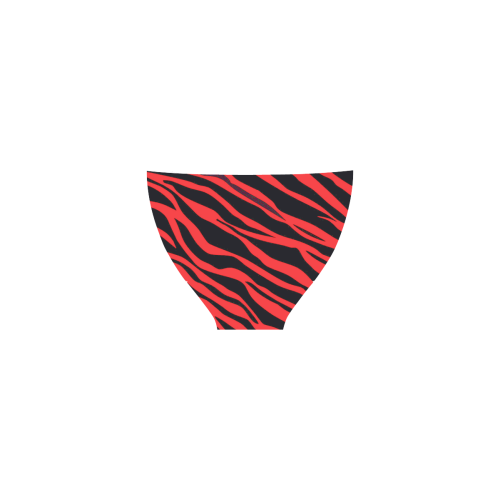 Red Zebra Stripes Custom Bikini Swimsuit (Model S01)