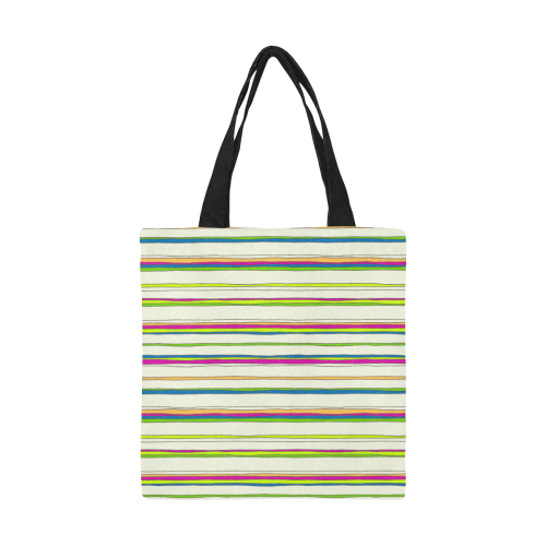 Colorful Odd Strokes Sketchnotes Pattern 01 All Over Print Canvas Tote Bag/Small (Model 1697)