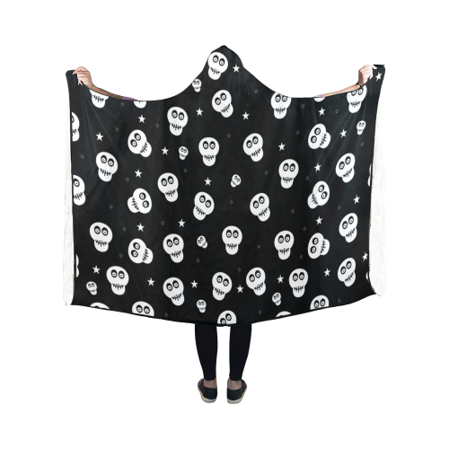 Star Skulls Hooded Blanket 50''x40''