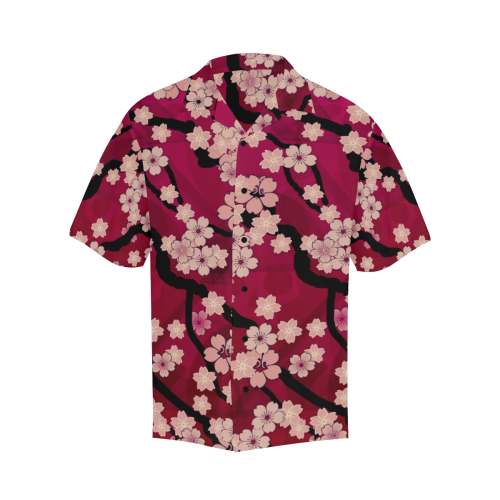 Sakura Breeze Tahiti Sunset Hawaiian Shirt (Model T58)