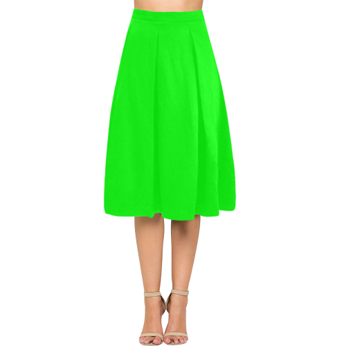 color lime Aoede Crepe Skirt (Model D16)
